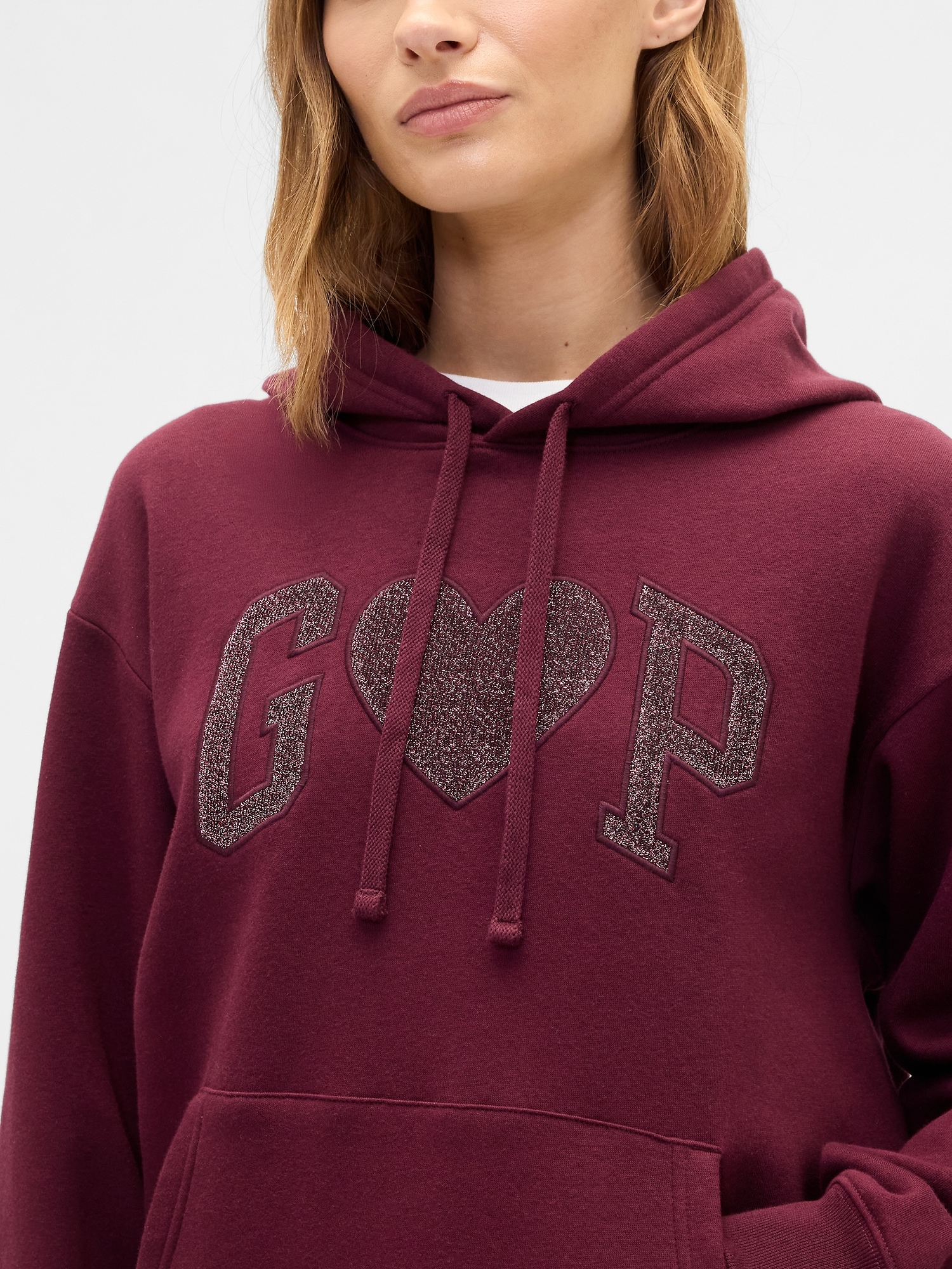 Gap Factory Relaxed Gap Logo Hoodie In Red