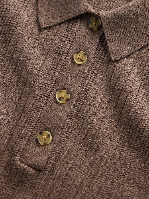 Image number 4 showing, Ribbed Polo T-Shirt