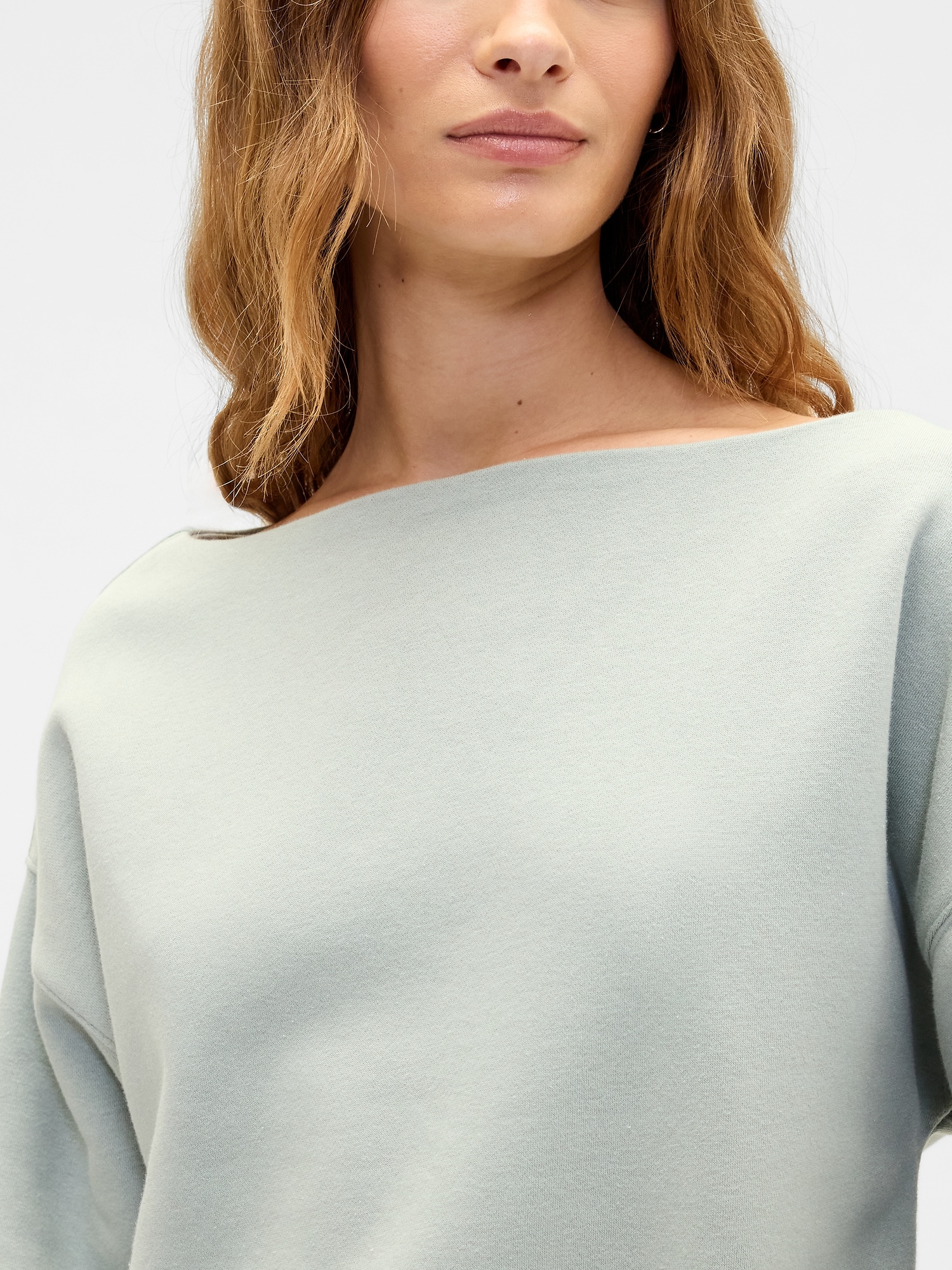 Gap Factory Oversized Boatneck Sweatshirt In Neutral