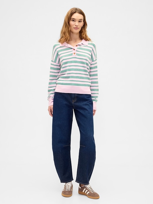 Image number 3 showing, CashSoft Relaxed Sweater Polo Shirt