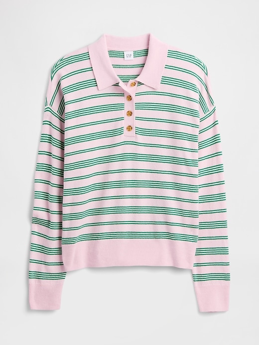 Image number 5 showing, CashSoft Relaxed Sweater Polo Shirt