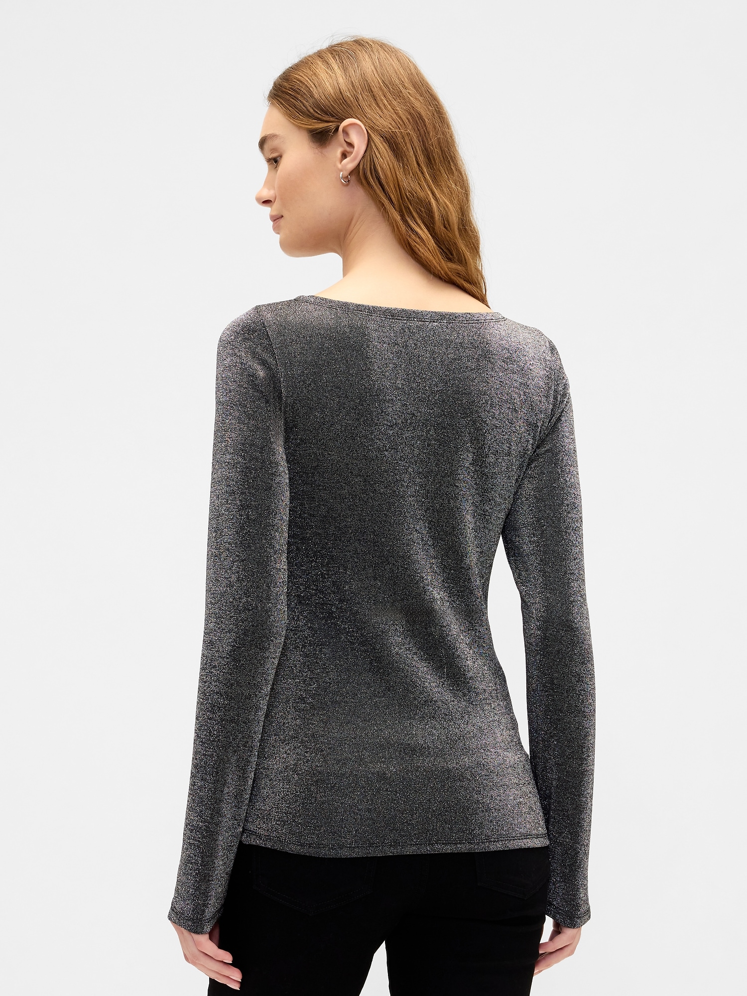 Gap Factory Boatneck Top In Gray