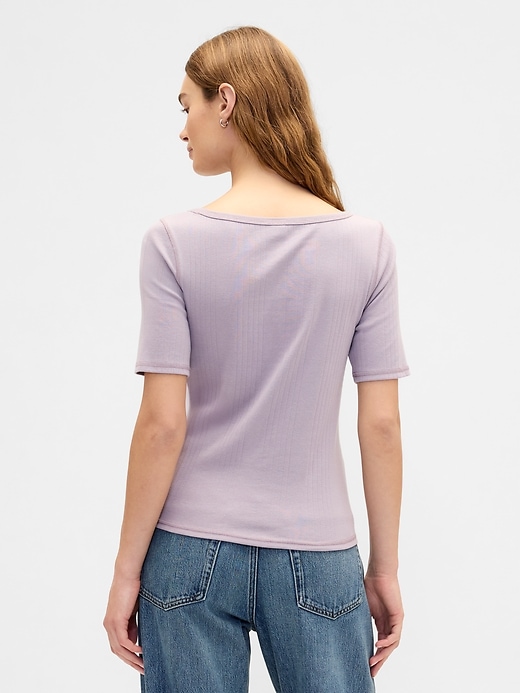 Image number 2 showing, Modern Ribbed Boatneck T-Shirt