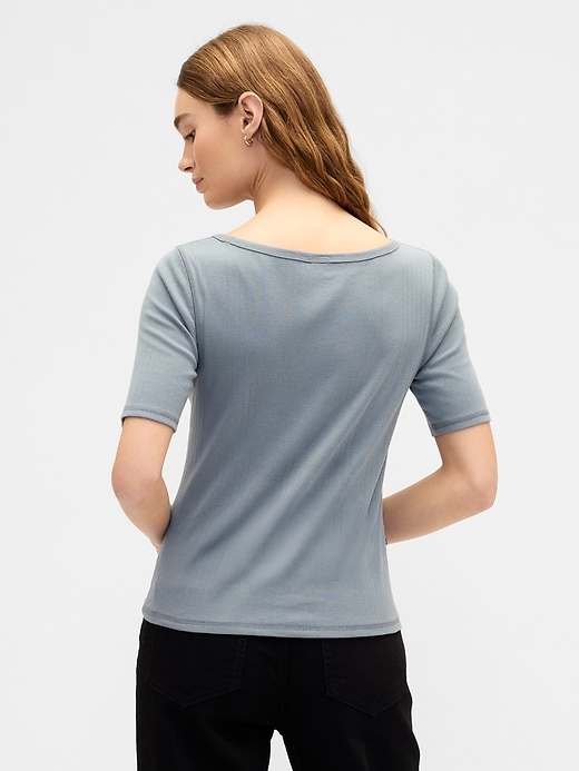 Image number 2 showing, Modern Ribbed Boatneck T-Shirt