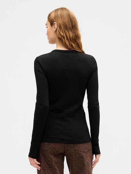 Image number 2 showing, Ribbed Crewneck T-Shirt