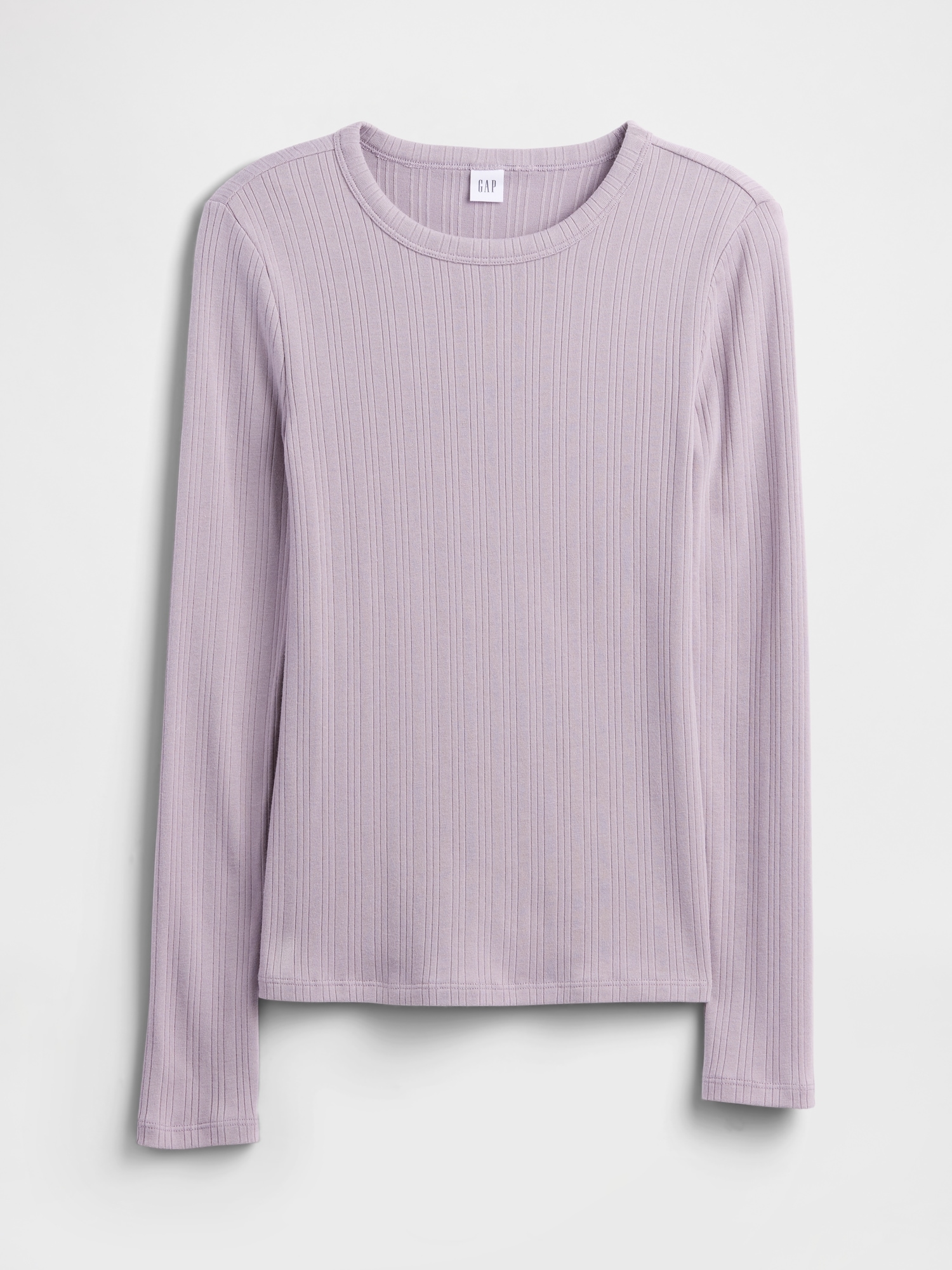 Gap Factory Ribbed Crewneck T-shirt In Purple