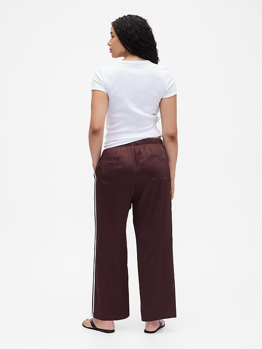 Image number 6 showing, Relaxed Straight-Leg Stripe Satin Pants