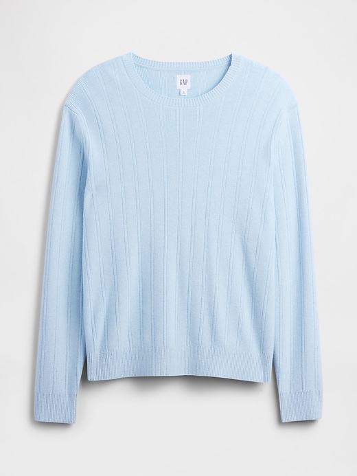 Image number 5 showing, CashSoft Ribbed Crewneck Sweater