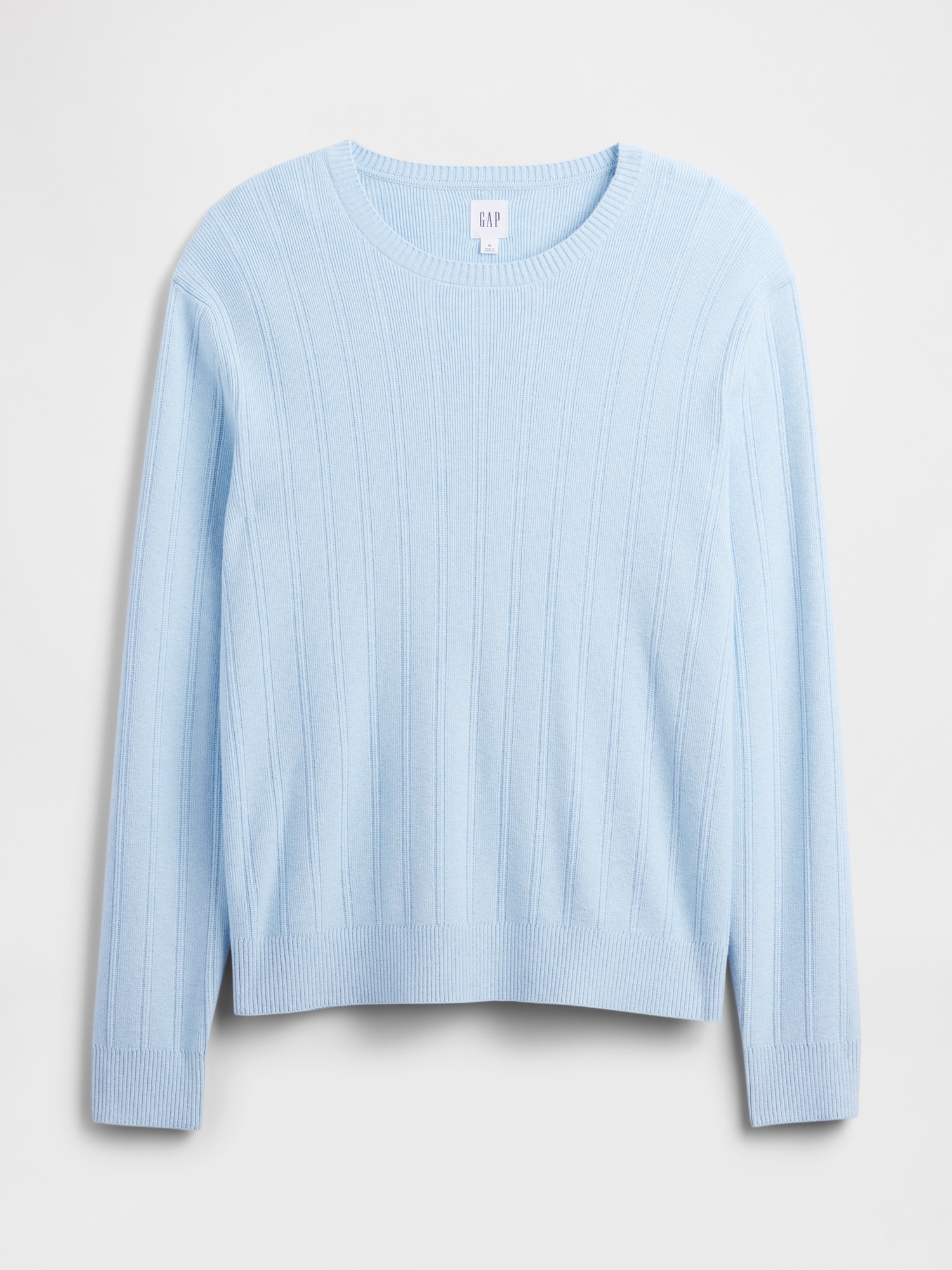 Gap Factory Cashsoft Ribbed Crewneck Sweater In Blue