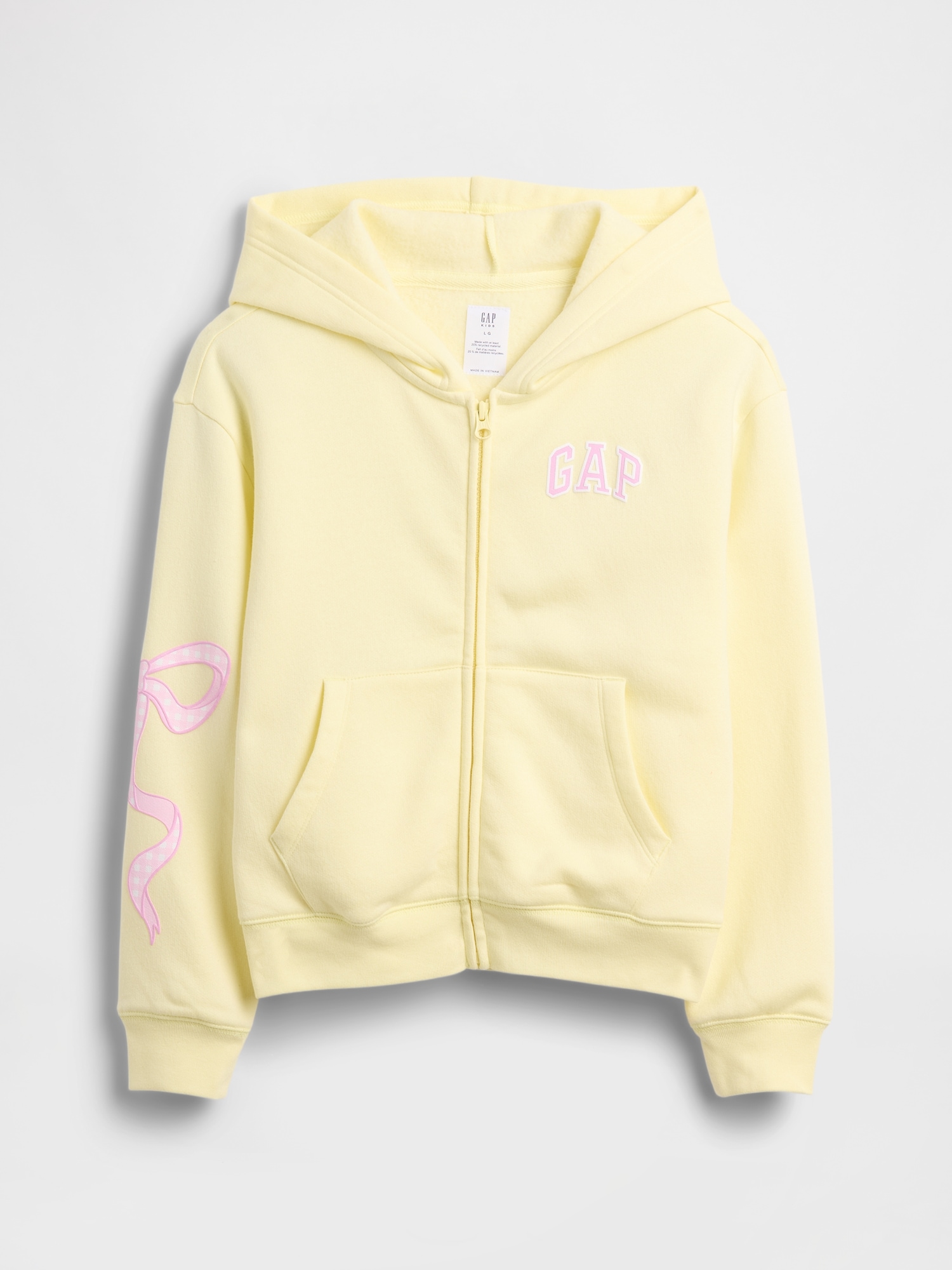 Kids Relaxed Gap Logo Zip Hoodie - Yellow Glow
