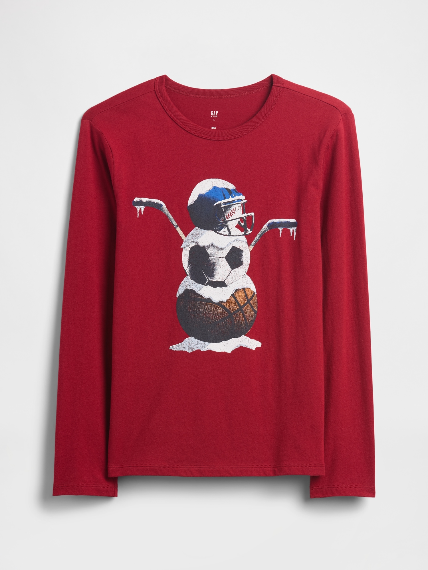 Kids Graphic T-Shirt - Burgundy Sled