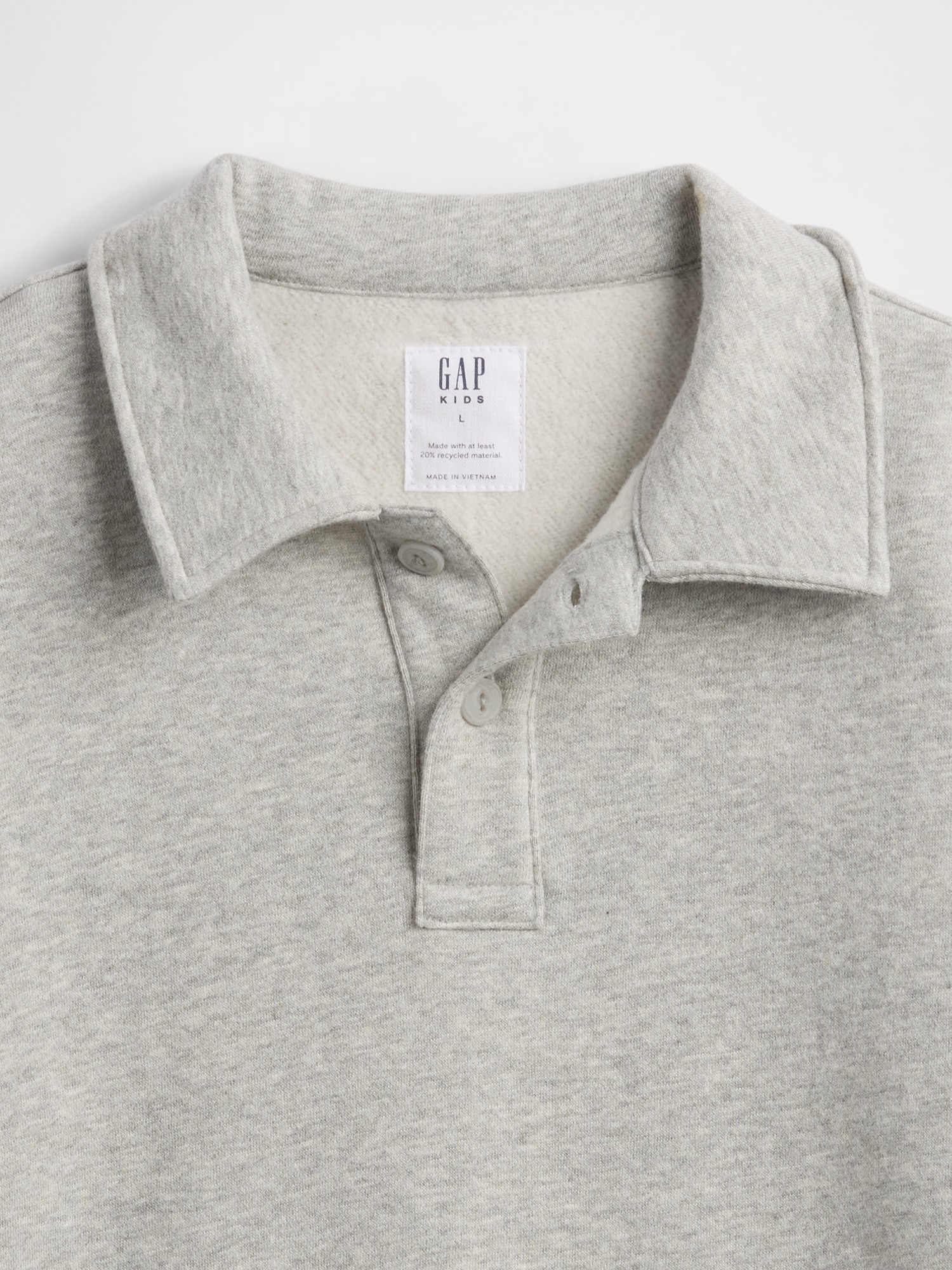 Gap Factory Kids Polo Shirt Sweatshirt In Gray