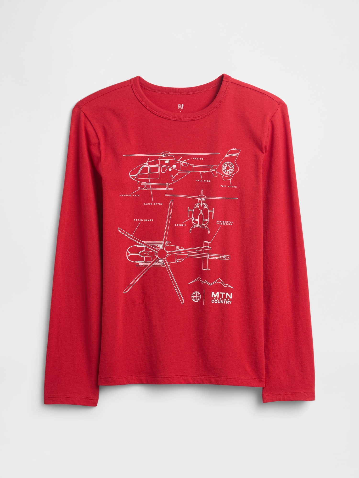 Kids Graphic T-Shirt - Modern Red