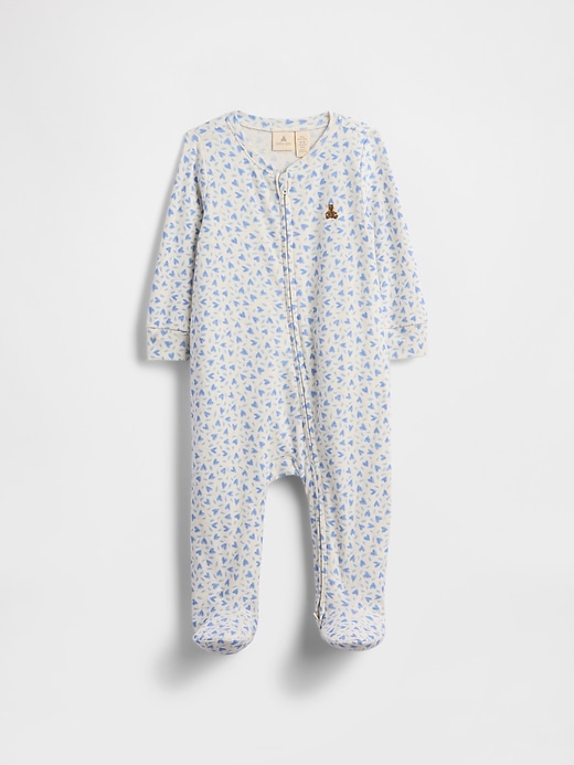 Image number 1 showing, Baby Print Two-Way Zip One-Piece