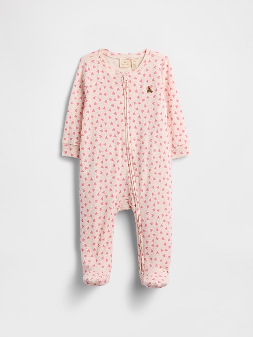 Image number 1 showing, Baby Print Two-Way Zip One-Piece