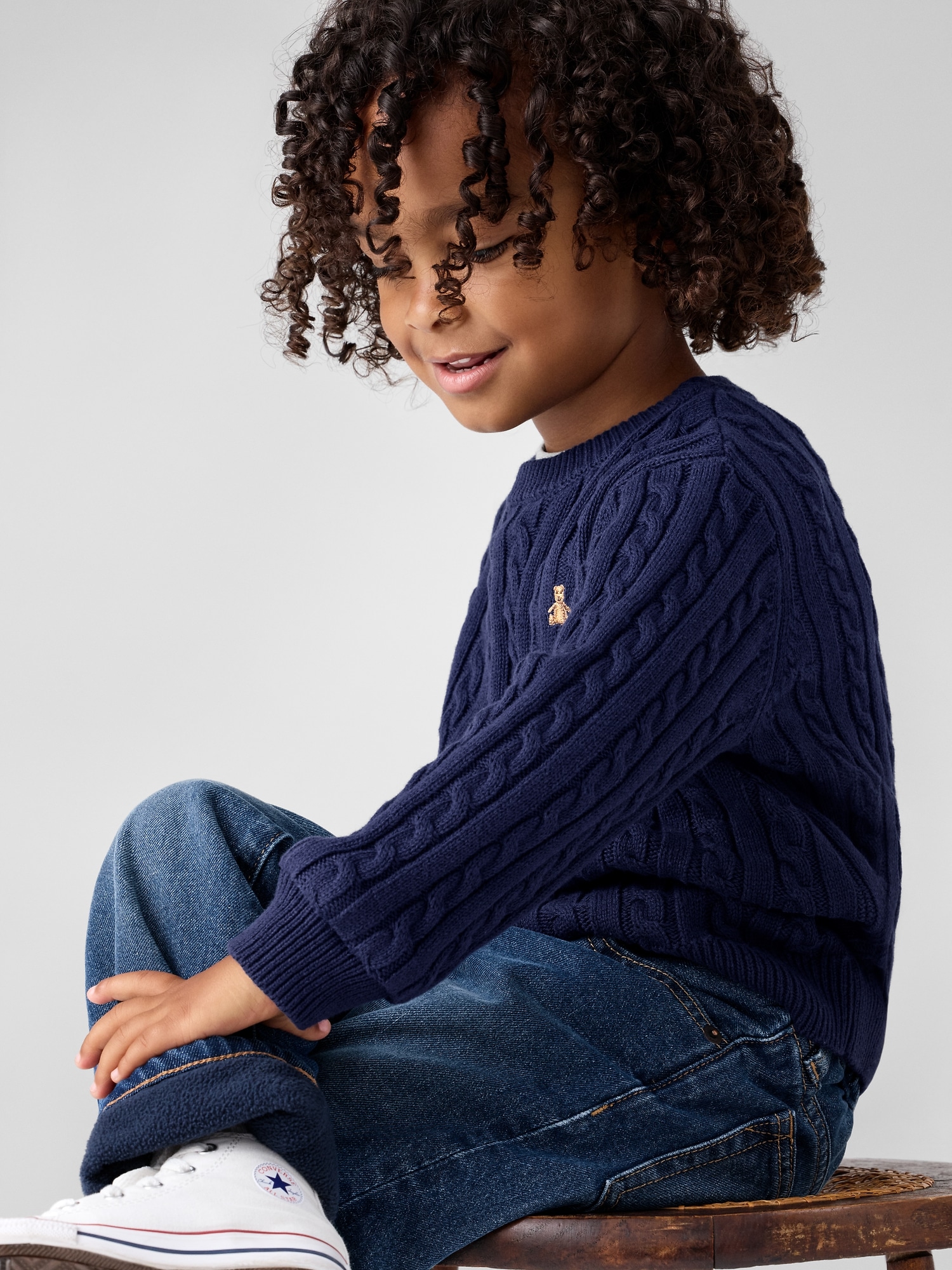 Gap Factory Babygap Original Straight Cozy-lined Jeans In Blue