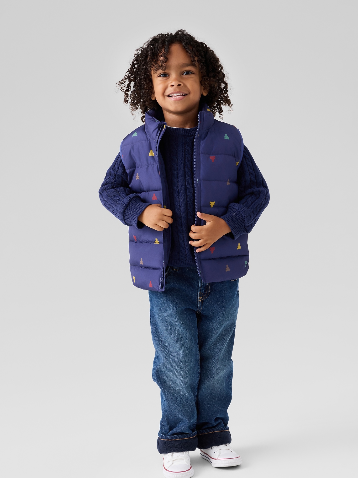 Gap Factory Babygap Coldcontrol Puffer Vest In Blue