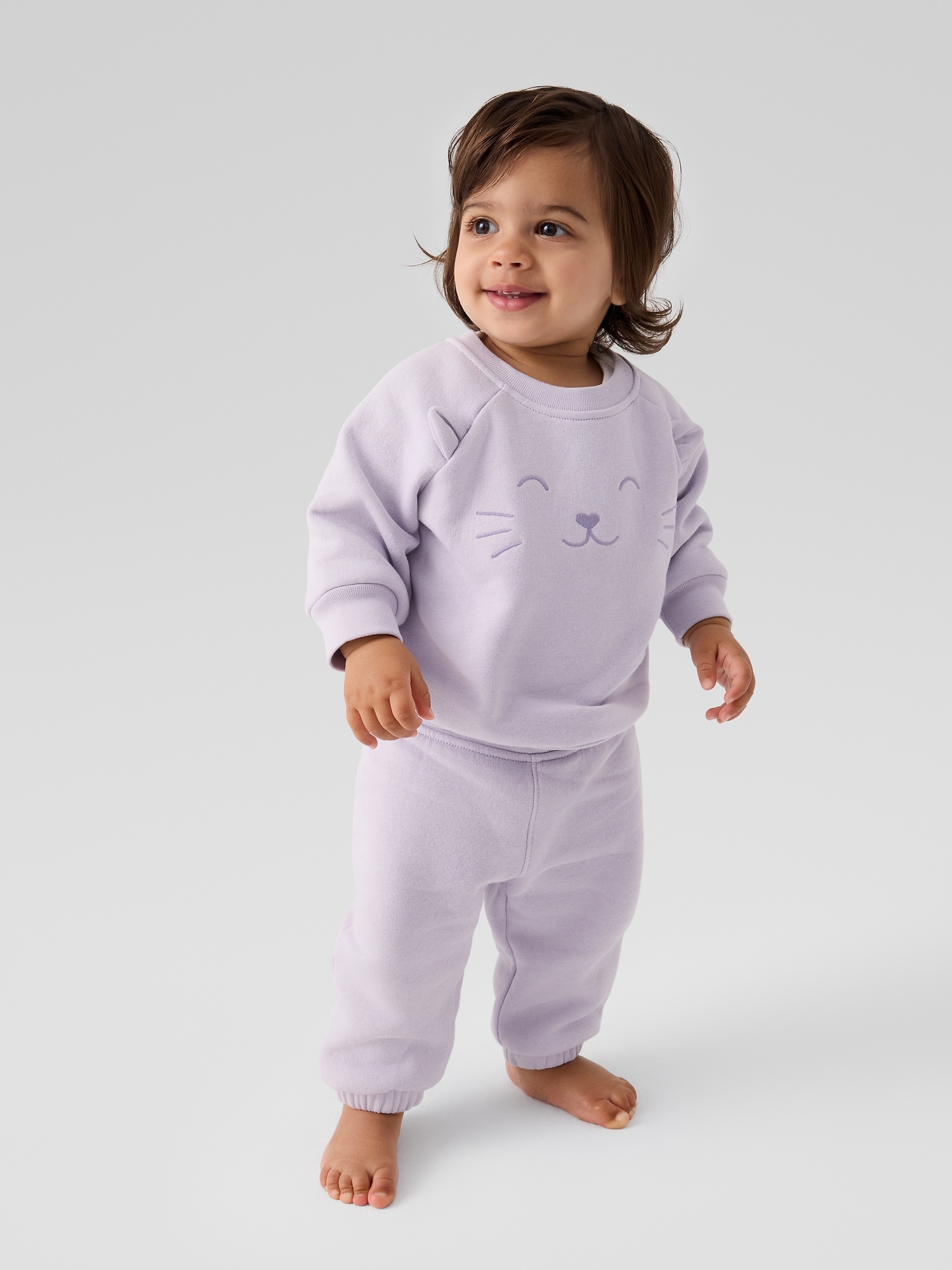 Gap Factory Baby Fleece Two-piece Outfit Set In Purple