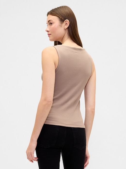 Image number 2 showing, Ribbed Boatneck Vest
