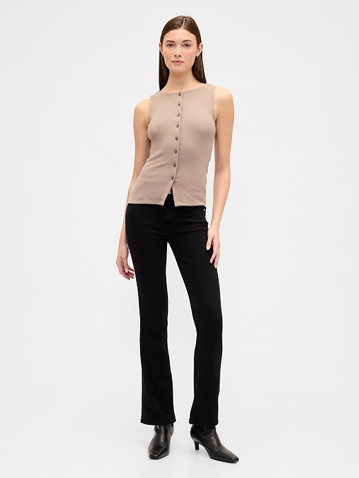Image number 3 showing, Ribbed Boatneck Vest