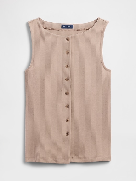 Image number 5 showing, Ribbed Boatneck Vest
