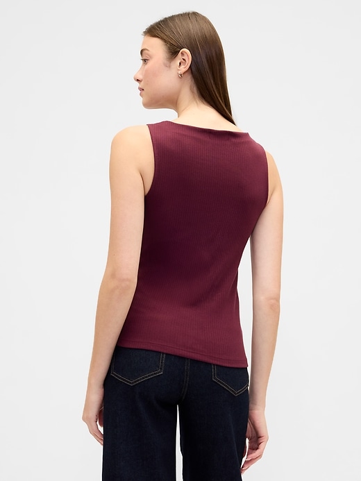 Image number 2 showing, Ribbed Boatneck Vest