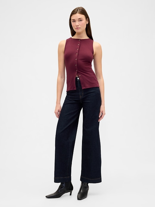 Image number 3 showing, Ribbed Boatneck Vest