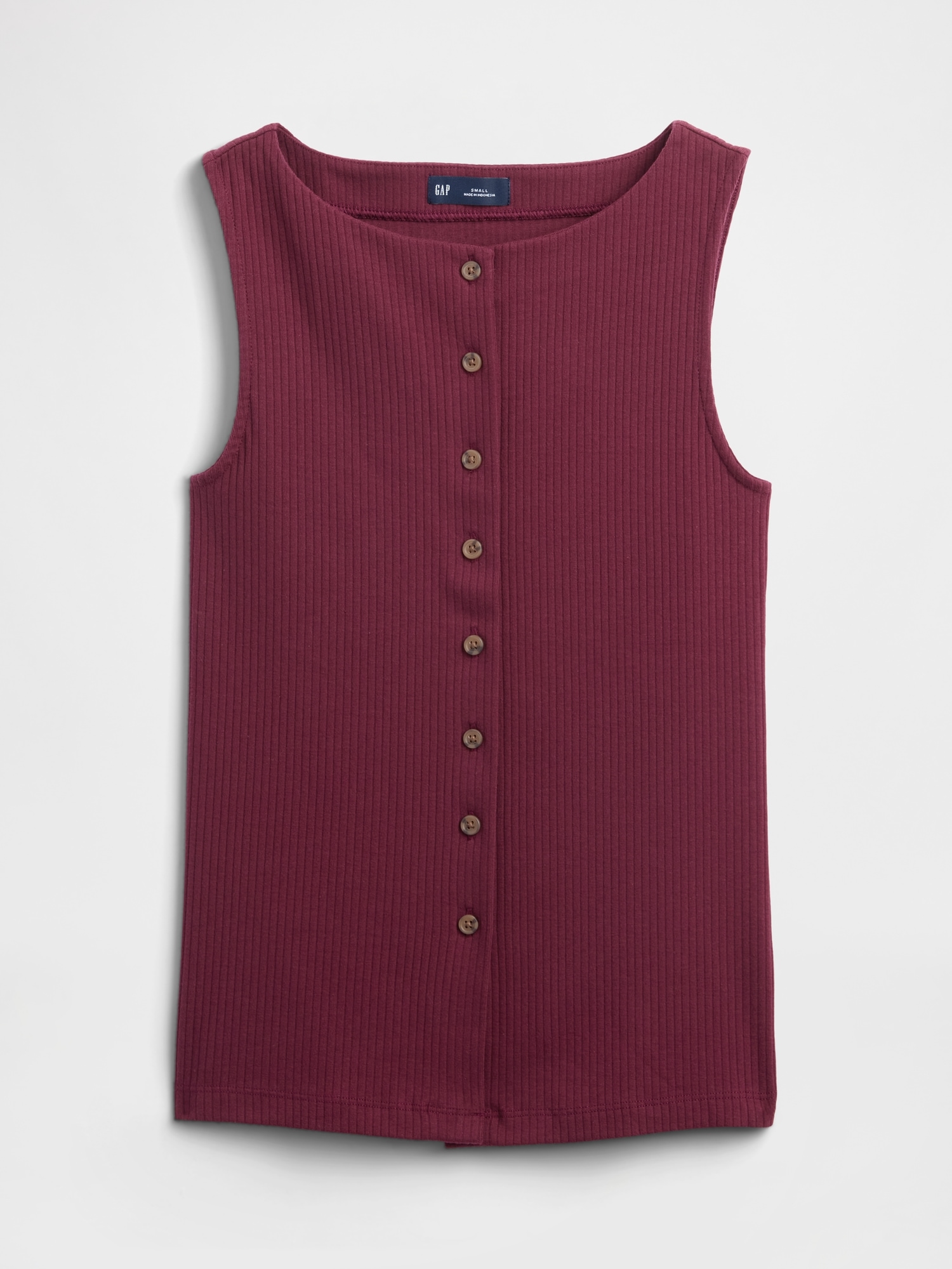 Gap Factory Ribbed Boatneck Vest In Red