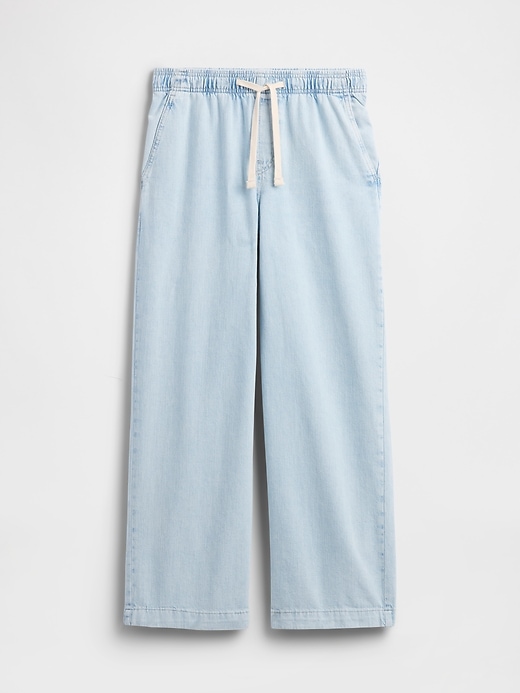 Image number 5 showing, High Rise Pull-On Wide-Leg Jeans