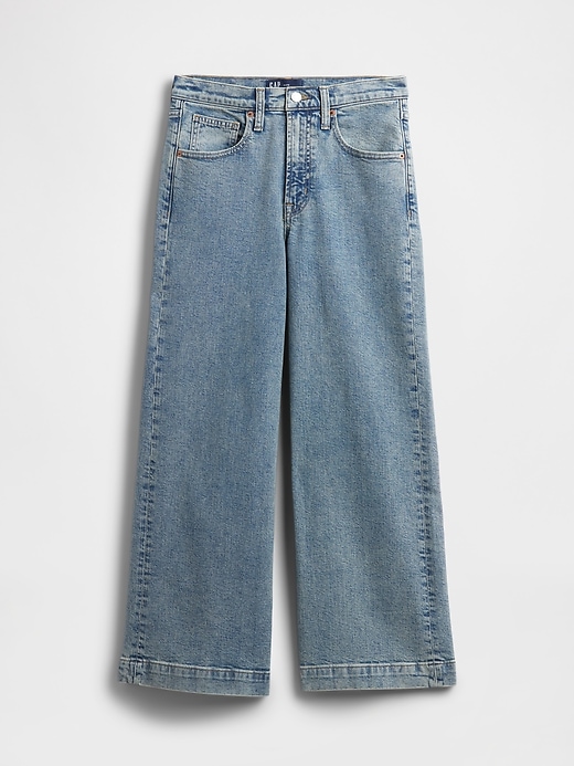 Image number 5 showing, High Rise Wide-Leg Crop Jeans