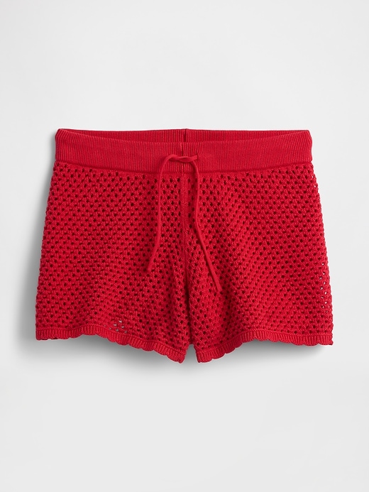 Image number 7 showing, Relaxed Pull-On Open-Stitch Sweater Shorts