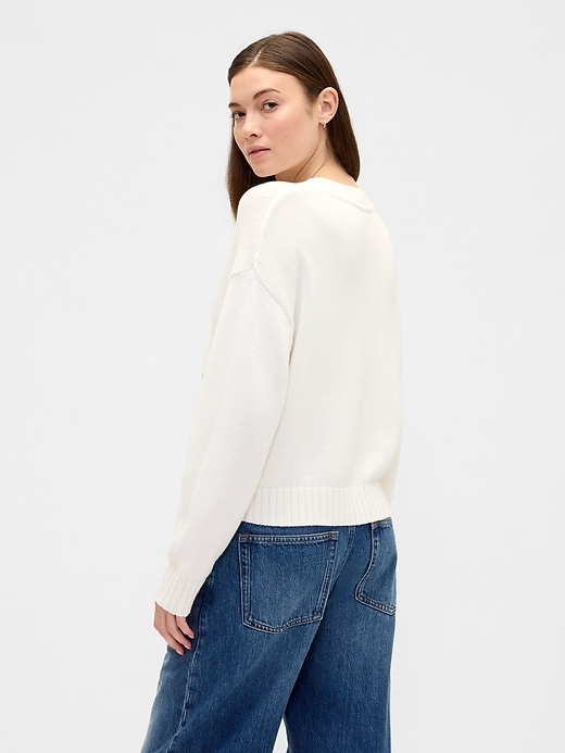 Image number 2 showing, Oversized V-Neck Sweater