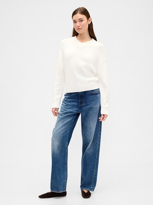 Image number 3 showing, Oversized V-Neck Sweater