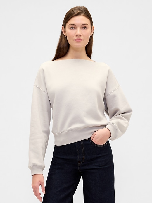 Image number 1 showing, Oversized Boatneck Sweatshirt