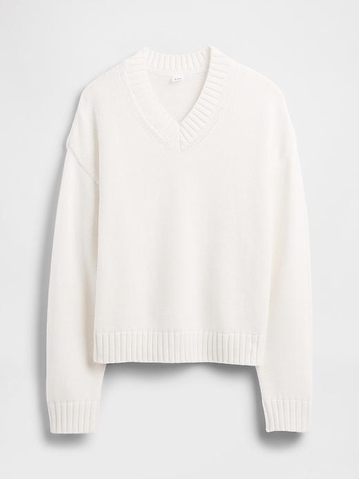 Image number 5 showing, Oversized V-Neck Sweater