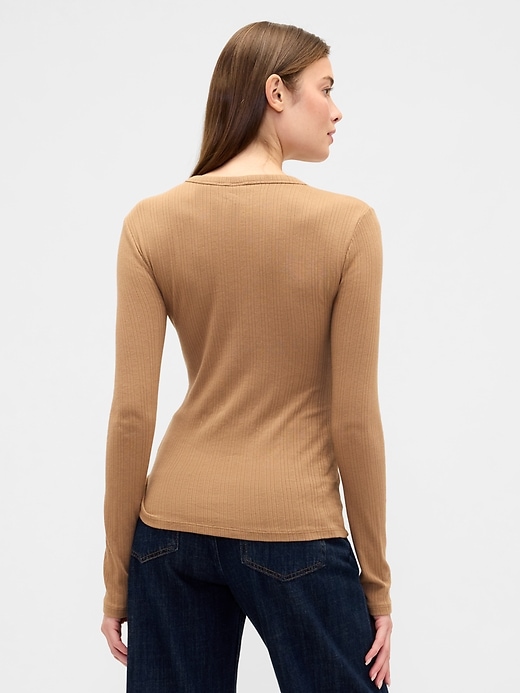 Image number 2 showing, Ribbed Crewneck T-Shirt