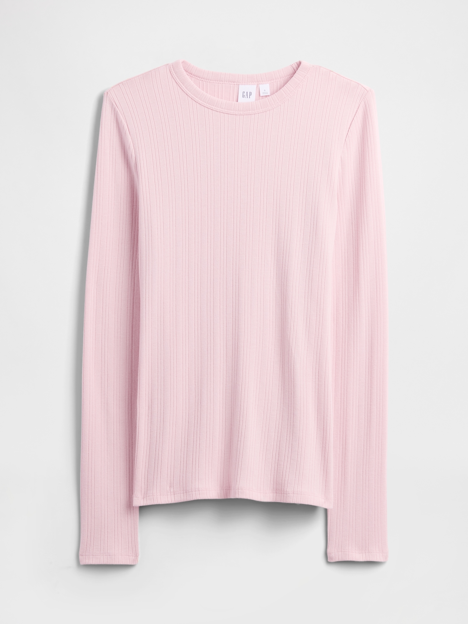 Gap Factory Ribbed Crewneck T-shirt In Pink