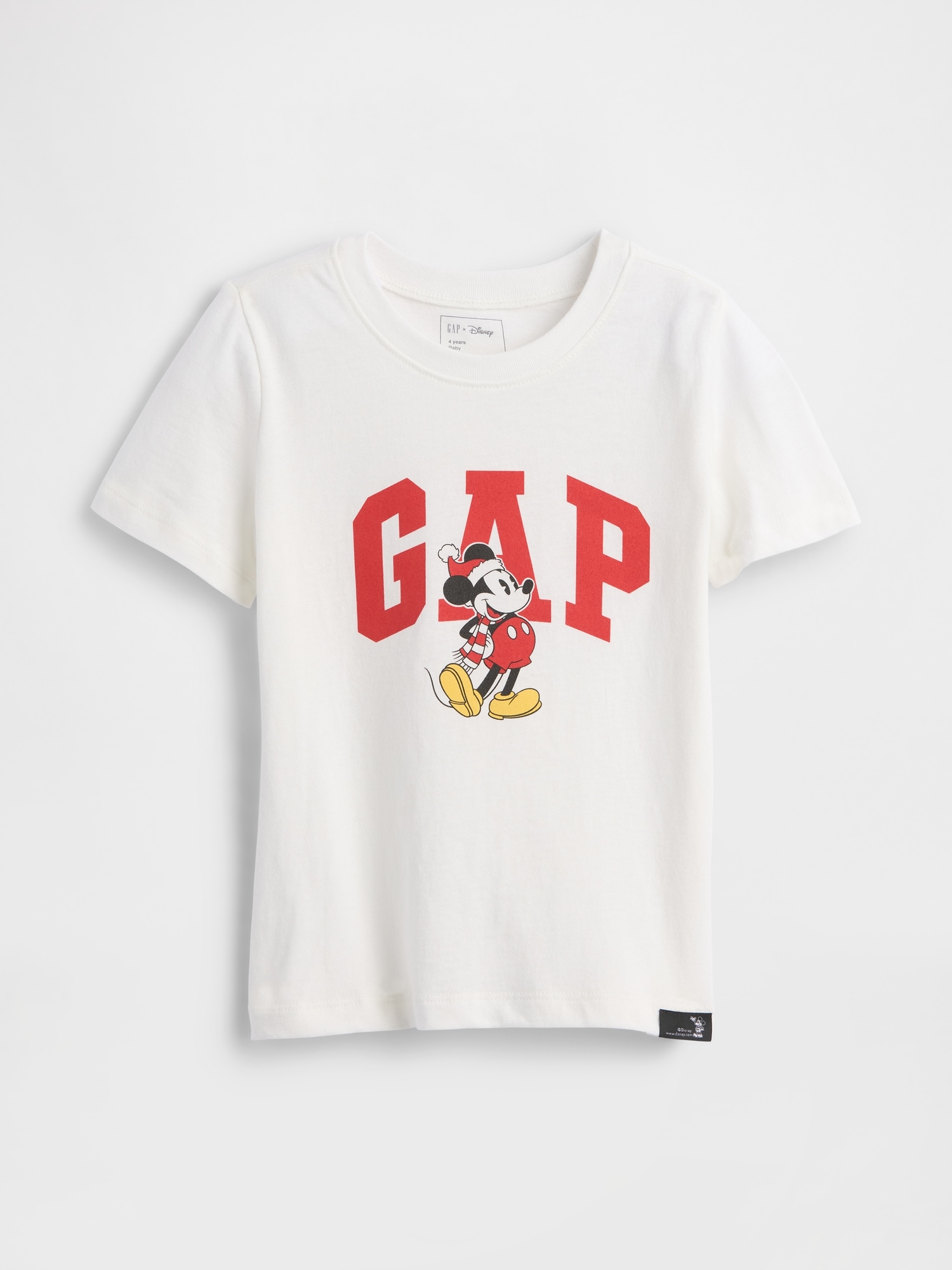 Gap Factory Babygap × Disney Mickey Mouse Logo T-shirt In White