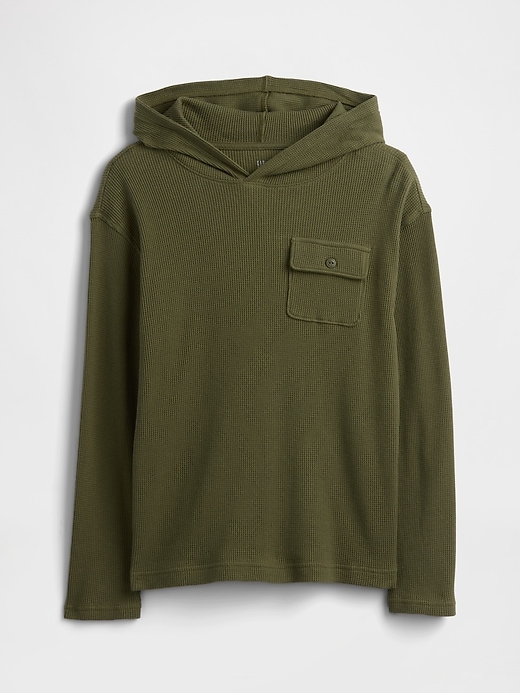 Image number 1 showing, Kids Waffle-Knit Hoodie T-Shirt