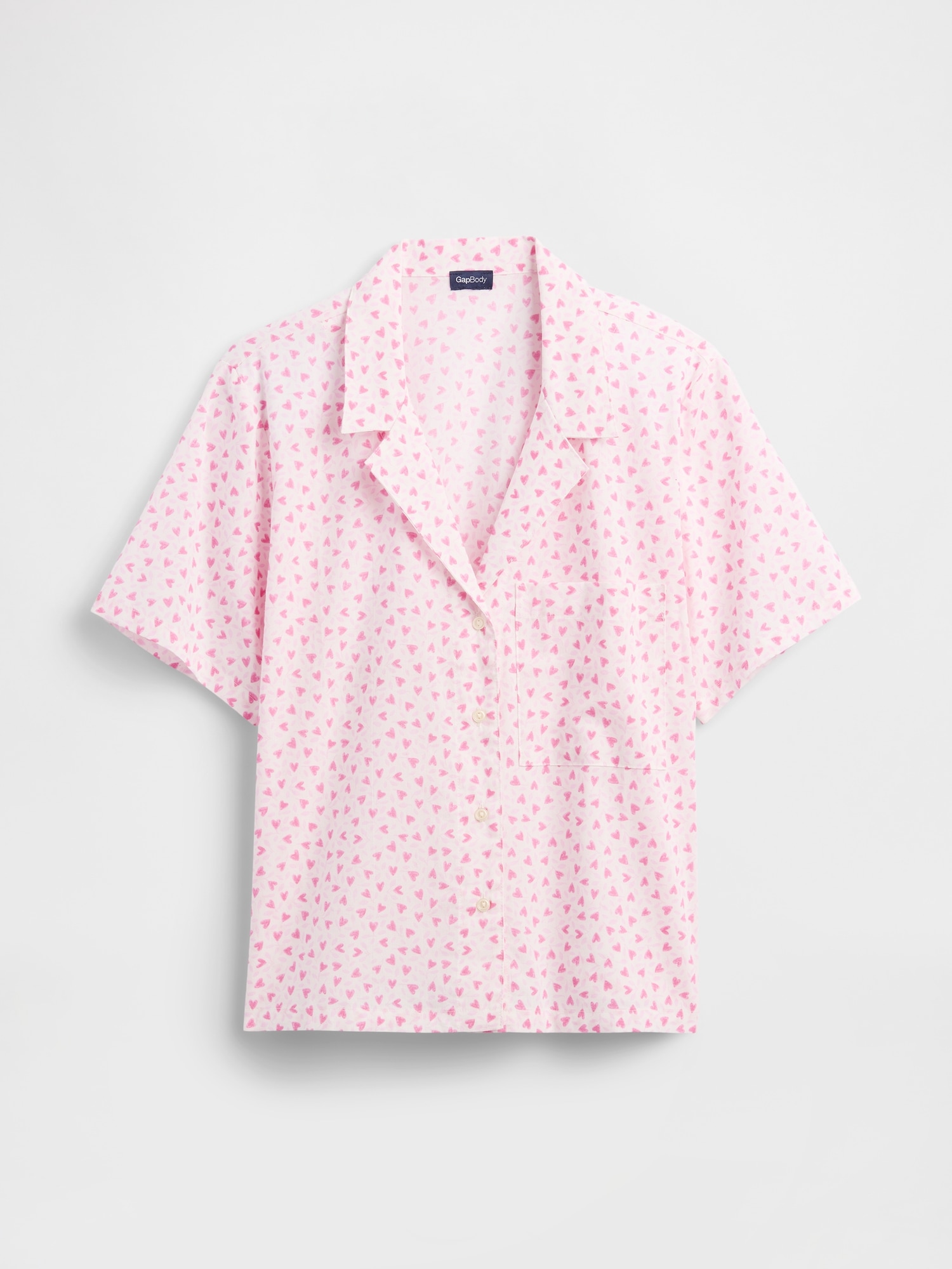 Gap Factory Print Poplin Pj Shirt In Pink