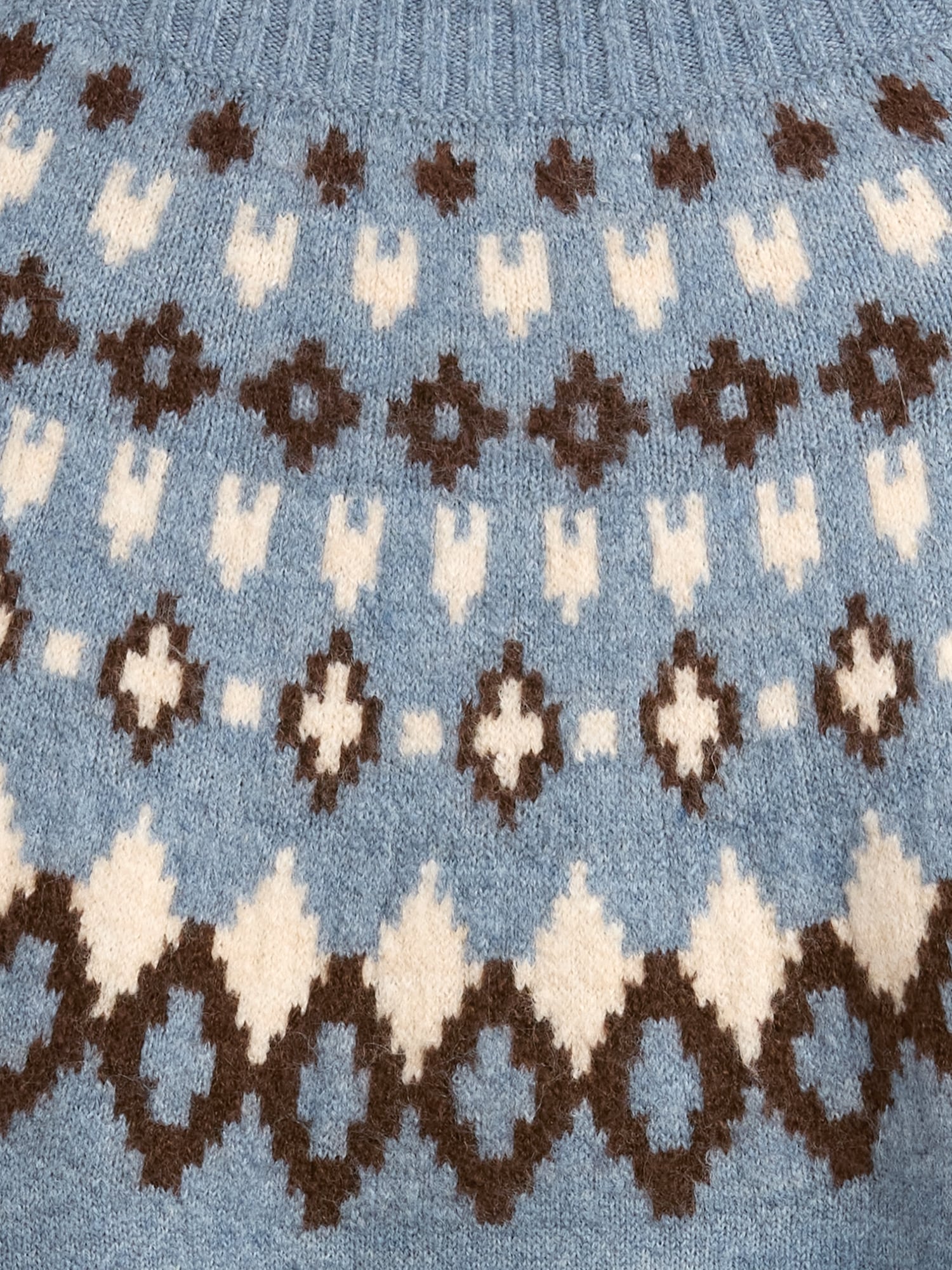Gap Factory Relaxed Fair Isle Mockneck Sweater In Blue