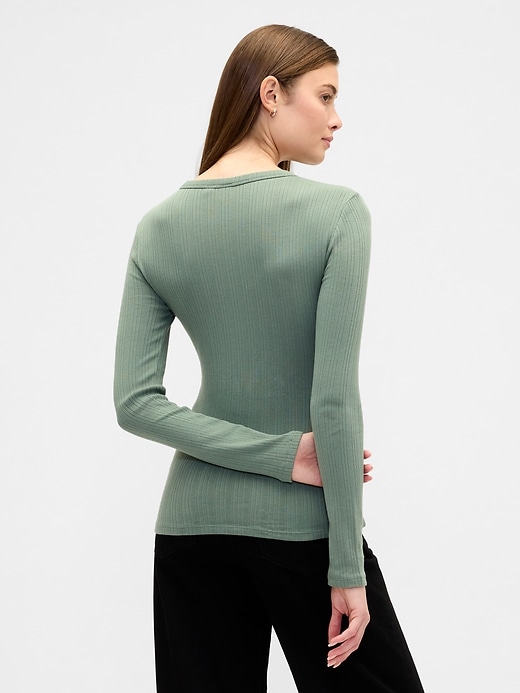 Image number 2 showing, Ribbed Crewneck T-Shirt