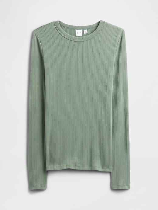 Image number 5 showing, Ribbed Crewneck T-Shirt