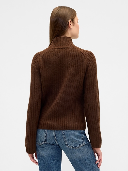 Image number 2 showing, Relaxed Ribbed Mockneck Sweater