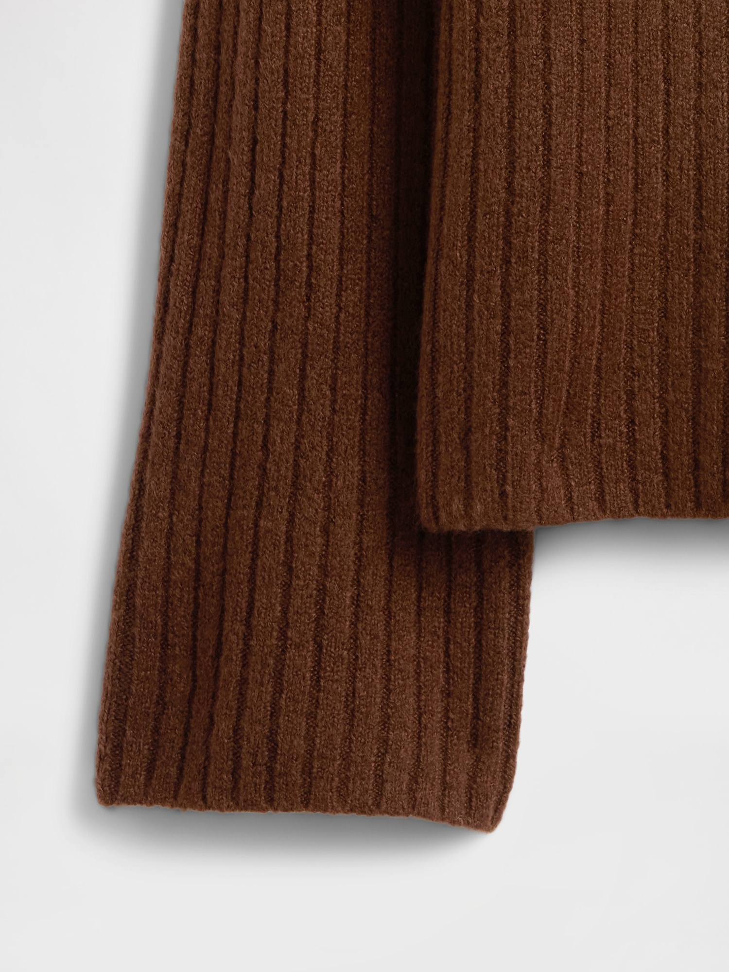 Gap Factory Relaxed Ribbed Mockneck Sweater In Brown