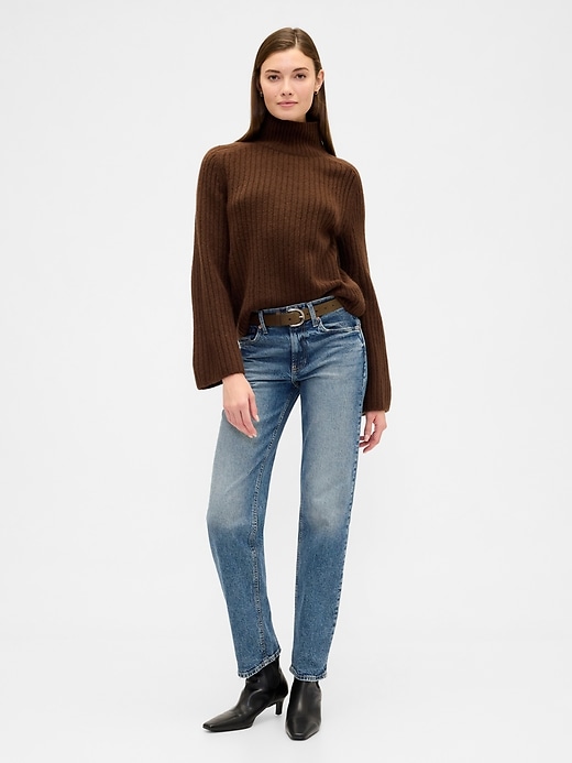 Image number 3 showing, Relaxed Ribbed Mockneck Sweater