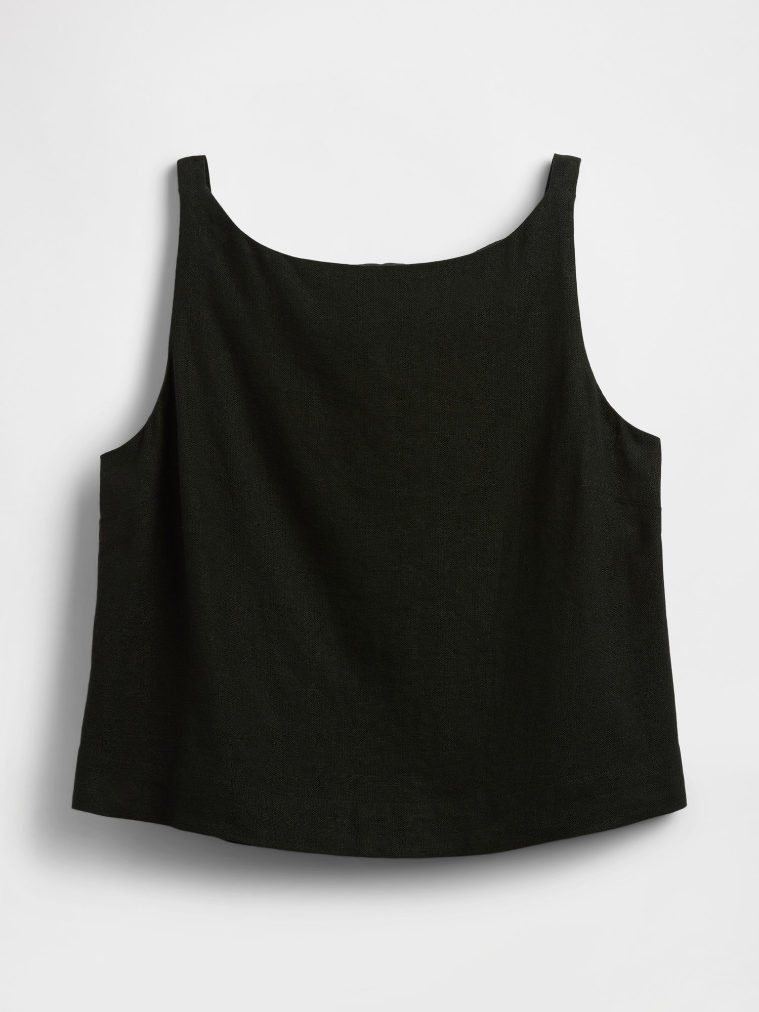 Gap Factory Linen-blend Apron Top In Black