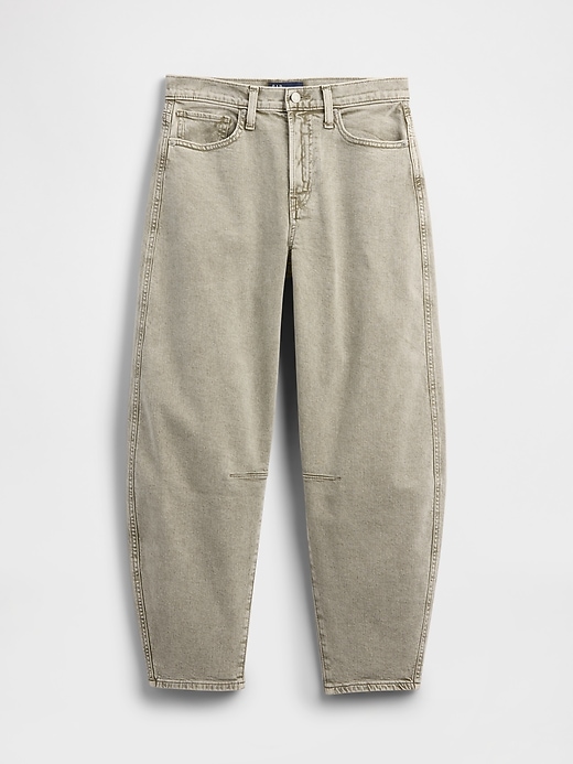 Image number 5 showing, High Rise Barrel Jeans