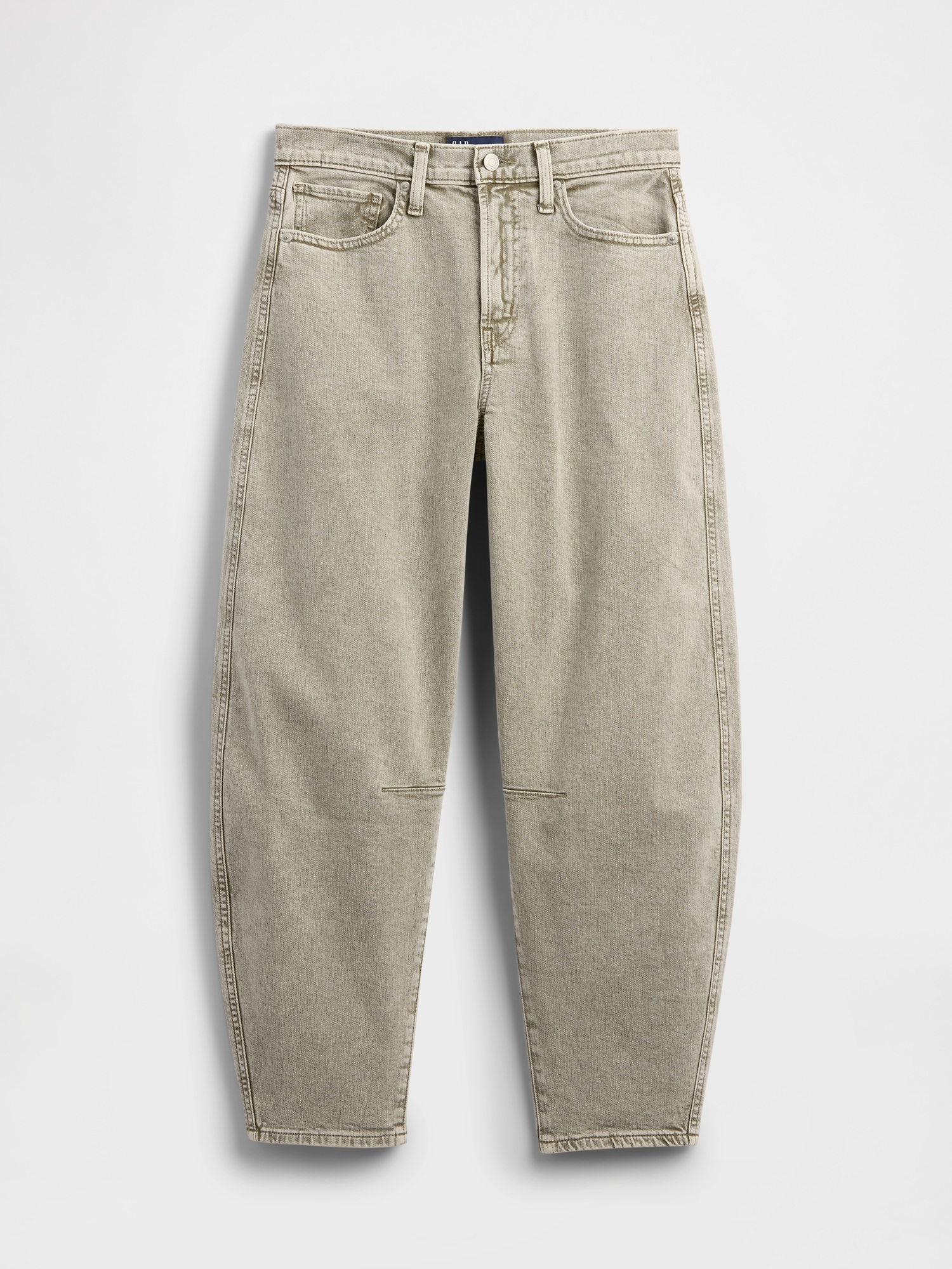 Gap Factory High Rise Barrel Jeans In Brown