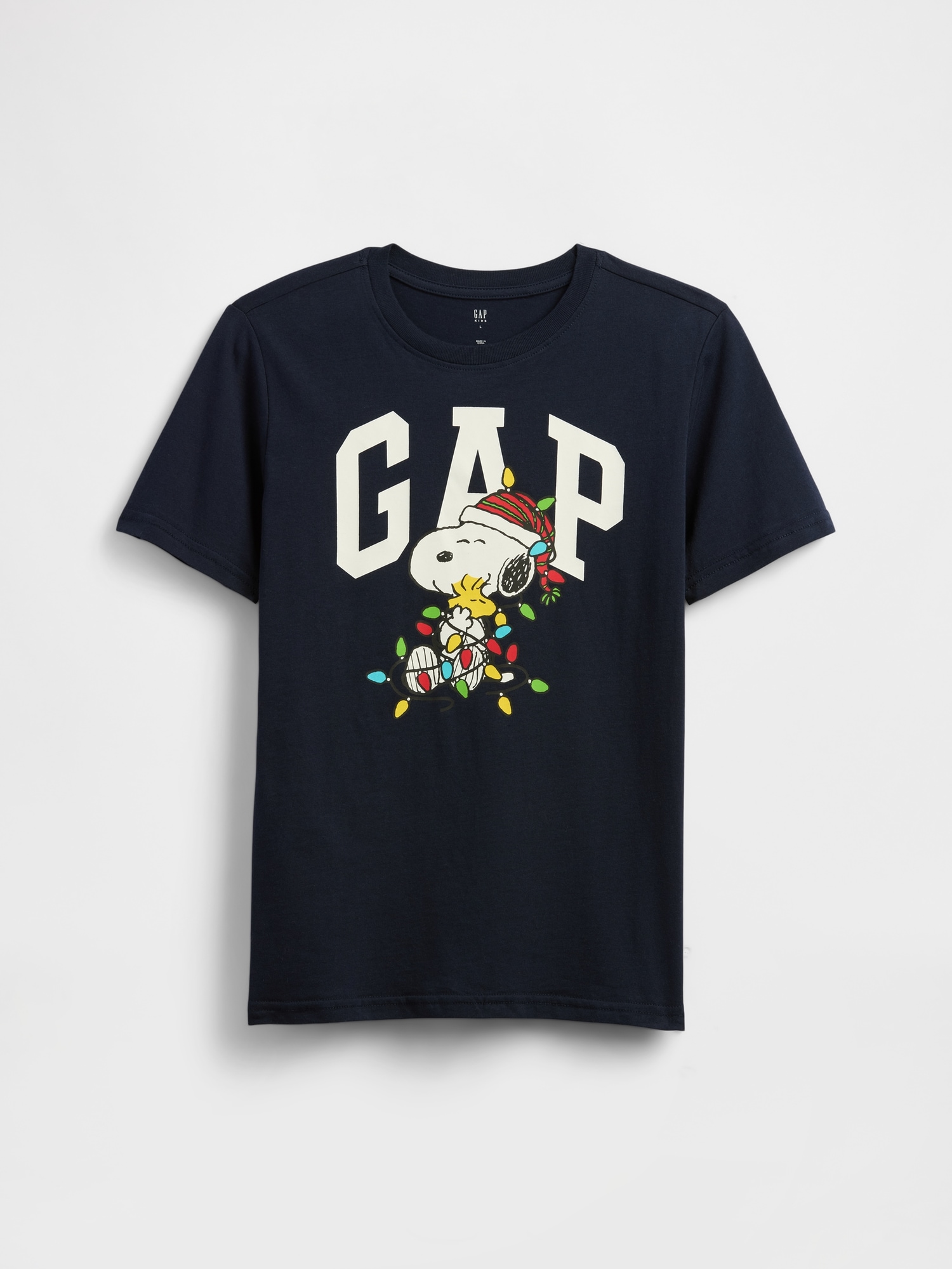 Gap Factory Gapkids | Peanuts Logo T-shirt In Black